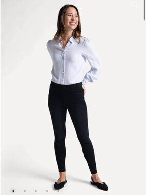 New Betabrand Washed Black Skinny Yoga Denim Jeans Small Short Petite